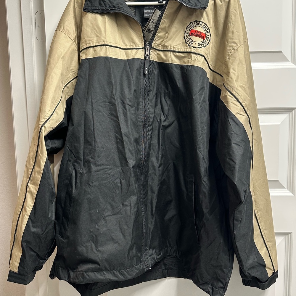 Houston Livestock show and Rodeo-    Black and Tan Windbreaker